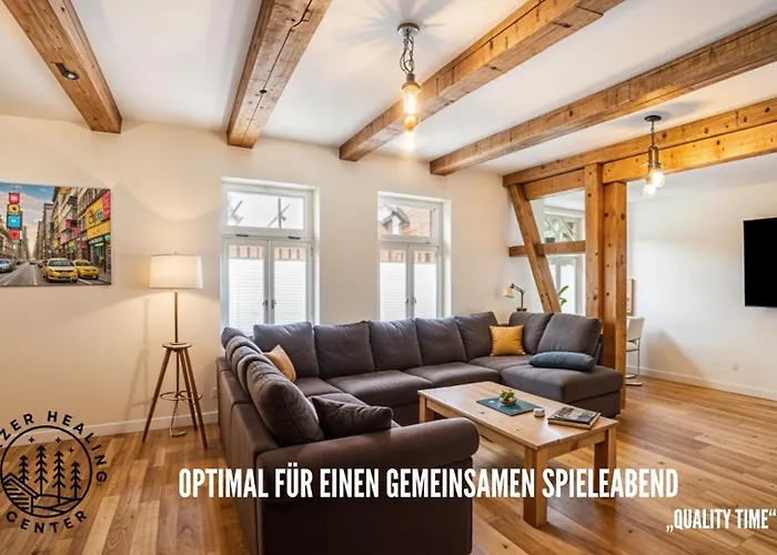 Harzer Healing Center 2024 Gemuetliche Landhauswohnung Mit Fussbodenheizung,xxl Kochinsel,xxl Regenduschen,modern,hochwertig,persoenlich,vollausgestattet