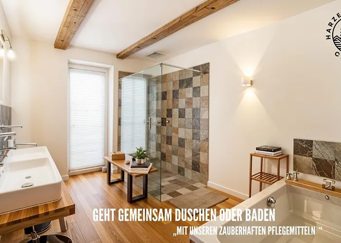 Lägenhet Harzer Healing Center 2024 Gemuetliche Landhauswohnung Mit Fussbodenheizung,xxl Kochinsel,xxl Regenduschen,modern,hochwertig,persoenlich,vollausgestattet *